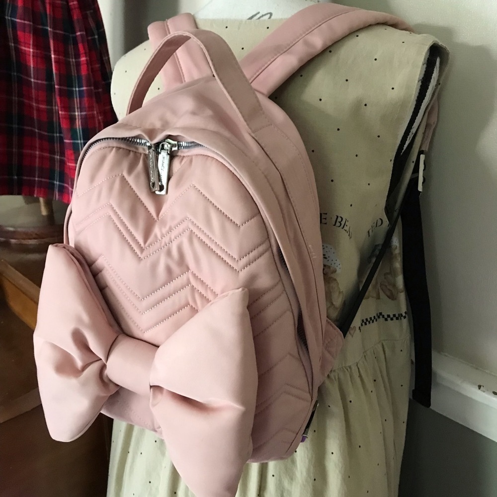 💋Betsy Johnson Pink Bow Backpack‼️FINAL SALE - Picture 6 of 10